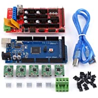 Kit de impresora 3D para Mega 2560 R3 + RAMPS 1.4 Controlador + 5 A4988 Controlador paso a paso con disipador de calor…